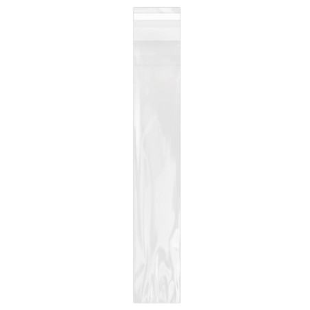 Plastic zak met Zelfklevende flap Cellofaan 7x40cm G-160 (1000 stuks)