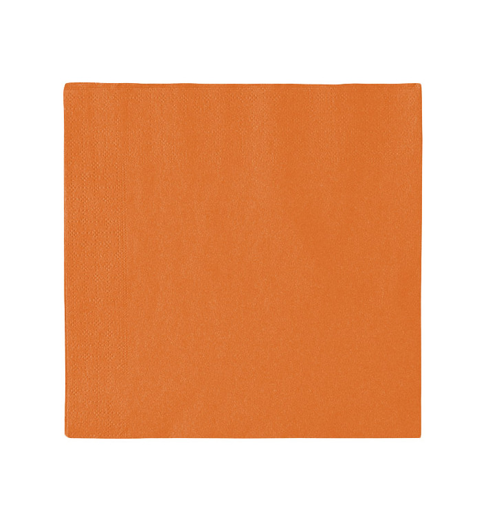 Serviette Papier 2 épaisseurs Orange 33x33cm (50 Unités)