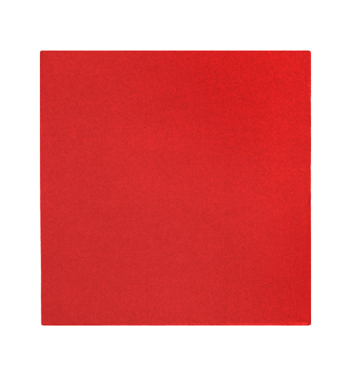 Serviette Papier Rouge 2E Molletonnée 33x33cm (50 Unités)