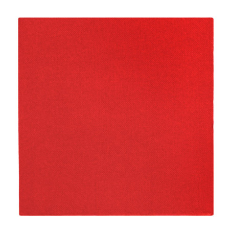 Serviette Papier Rouge 2E Molletonnée 33x33cm (50 Unités)