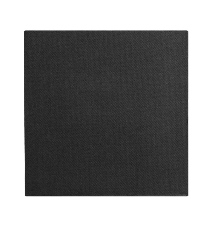 Serviette Papier Noir 2E Molletonnée 33x33cm (1.200 Unités)