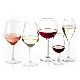 Verre Réutilisable pour Vin Transparent Tritan 240ml (6 Utés)