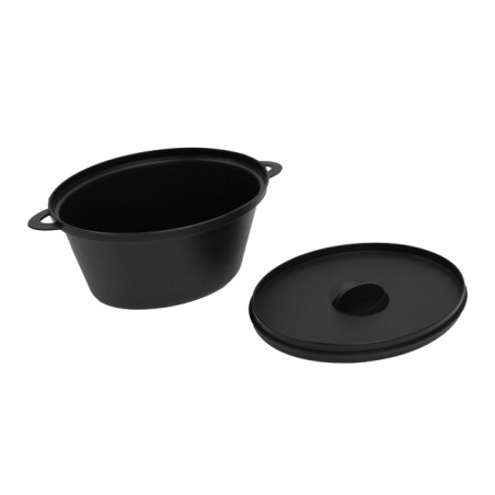 Verrine cocotte Noir avec Couvercle 15,6x10,1cm (144 Utés)