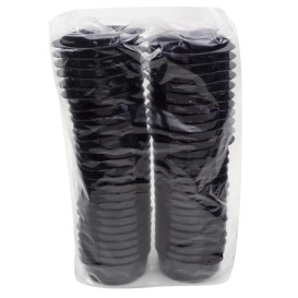 Plastic Pot PS met handgrepen zwart 52ml (200 stuks)