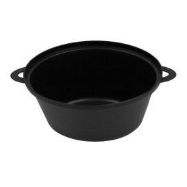 Verrine cocotte Noir avec Couvercle 15,6x10,1cm (6 Utés)