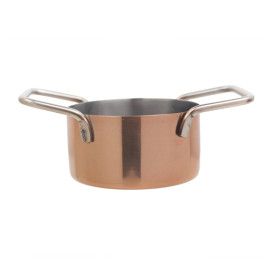 Mini Cocotte en Acier Inoxydable Cuivre Ø7x4,5cm (1 Uté)