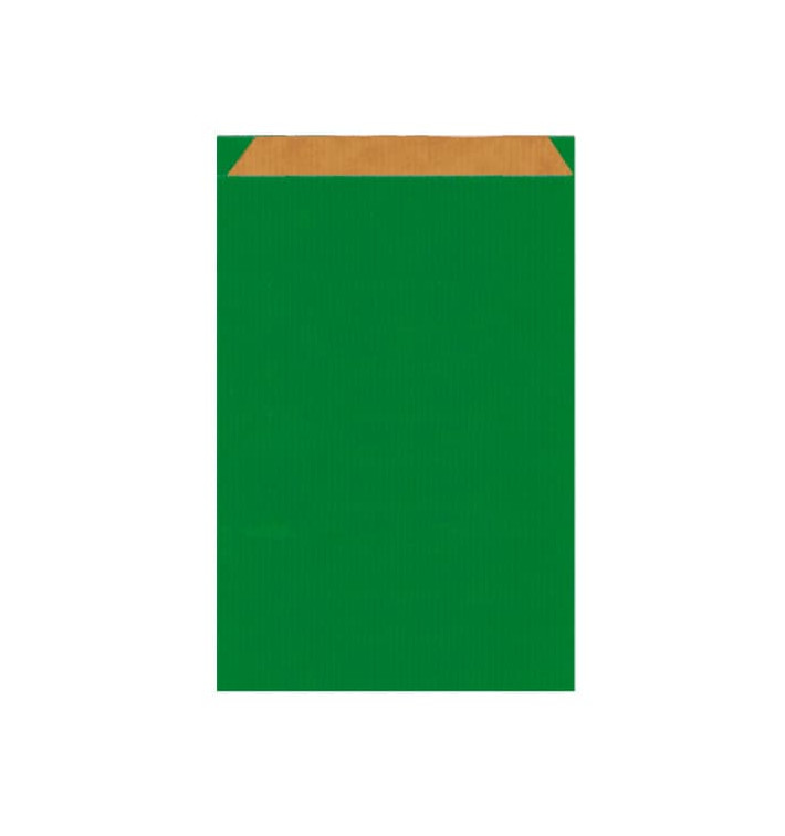 Sac Papier Kraft Vert 12+5x18cm 