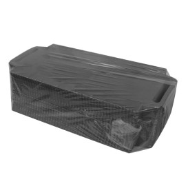 Plateau Rectangle Carton Noir Poignées 30x12 cm (600 Utés)