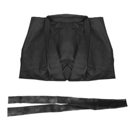 Kimono PP non Tissé avec Ceinture et Poche Noir (1 Utés)