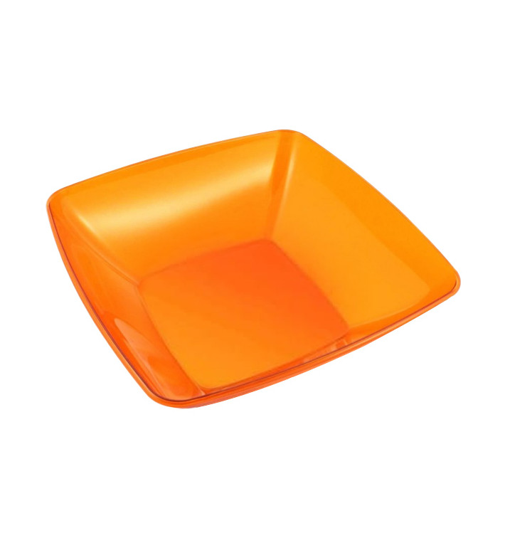 Bol PS Cristal Dur Orange 3500ml 28x28cm (1 Uté)