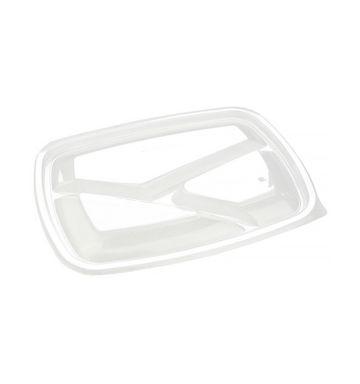 Plastic Deksel voor Deli Container PP Rechthoekige vorm 3C zwart 23x17cm (300 stuks)