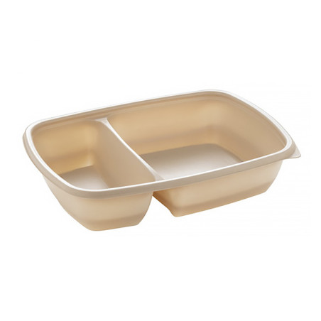 Barquette Plastique PP 2C Crème 900ml 23x16,5x5cm (300 Utés)