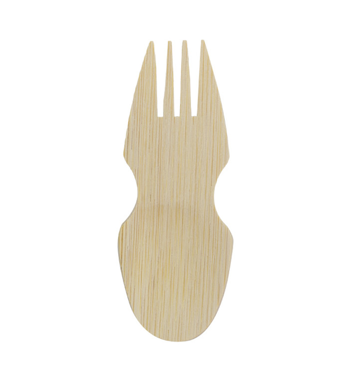 Fourchette Spork Bambou Degustation 9cm (240 Utés)