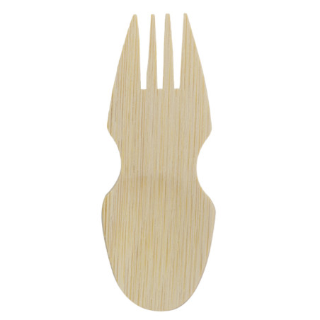 Fourchette Spork Bambou Degustation 9cm en boîte (240 Utés)