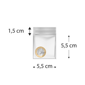 Sac en PE à Fermeture Zip 5,5x5,5cm G200 (1.000 Utés)