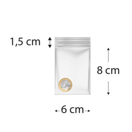 Plastic zak met rits drukknoopsluiting 6x8cm G-200 (1000 stuks)