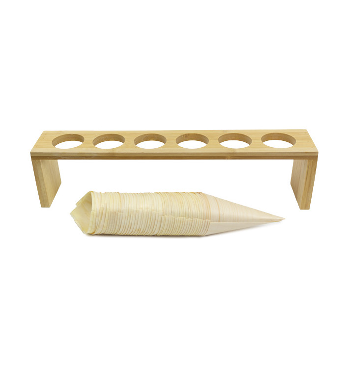 Support en Bambou pour Cônes 33,5x6x8cm (1 Uté)