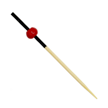 Bamboe Prikkers Rood en Zwart 7cm (1.200 stuks) 