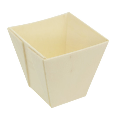 Verrine Dégustation Losange Bois 50ml 4,8x4,8x4,5cm (24 Utés)