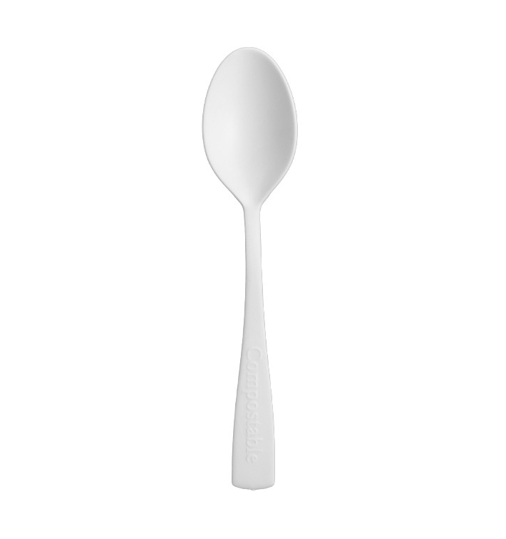 Petite Cuillère Réutilisable CPLA Blanc 10cm (50 Utés)