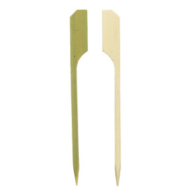 Pique en Bambou "Golf" verte naturelle 9cm (100 Utés)