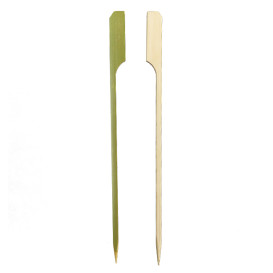 Bamboe vleespennen Golf Design Naturel groen 15cm (250 stuks) 