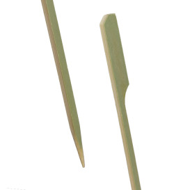 Bamboe vleespennen Golf Design Naturel groen 18cm (2.500 Stuks)