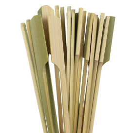 Bamboe vleespennen Golf Design Naturel groen 18cm (250 Stuks) 