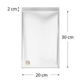 Plastic zak met rits drukknoopsluiting 20x30cm G-200 (100 stuks) 