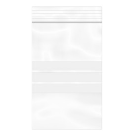 Plastic zak met rits drukknoopsluiting 8x12cm G-200 (1000 stuks)