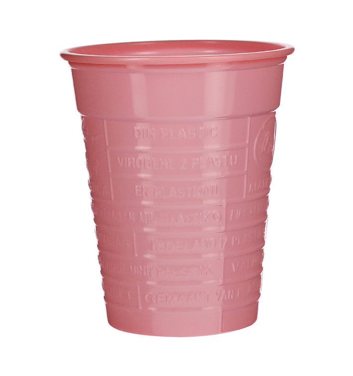 Gobelet Plastique PS Rose 200ml Ø7cm (1.500 Utés)