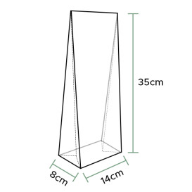 Plastic zak Vierkant bodem 14x35+8cm G-160 (1000 stuks)