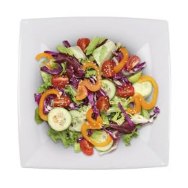 Assiette Dure Réutilisable Plate Blanc PP 18cm (300 Utés)