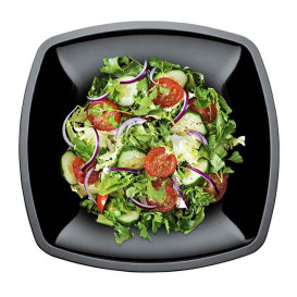 Assiette Dure Réutilisable Plate Noir PS 23cm (25 Utés)