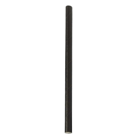 Paille Droite Papier Noire Ø8mm 14cm (6.000 Utés)