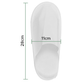 Chaussons PP Fermé Blanc Semelle mousse EVA (1 Paire)