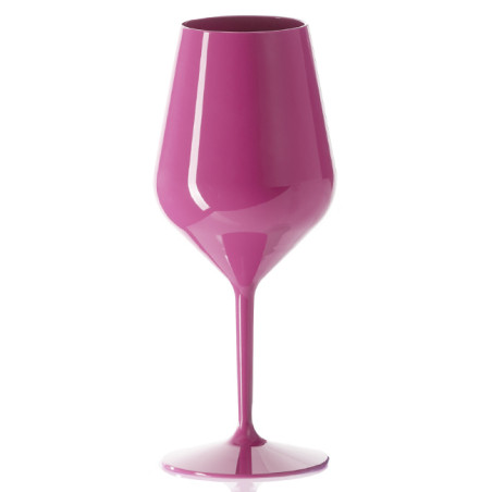 Verre Réutilisable Durable Tritan Rose pour Vin 470ml (6 Utés)