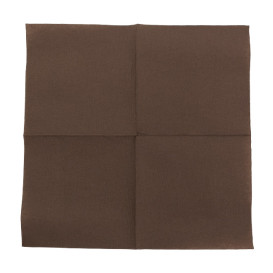 Serviette Papier Marron 2E Molletonnée 33x33cm (50 Utés)