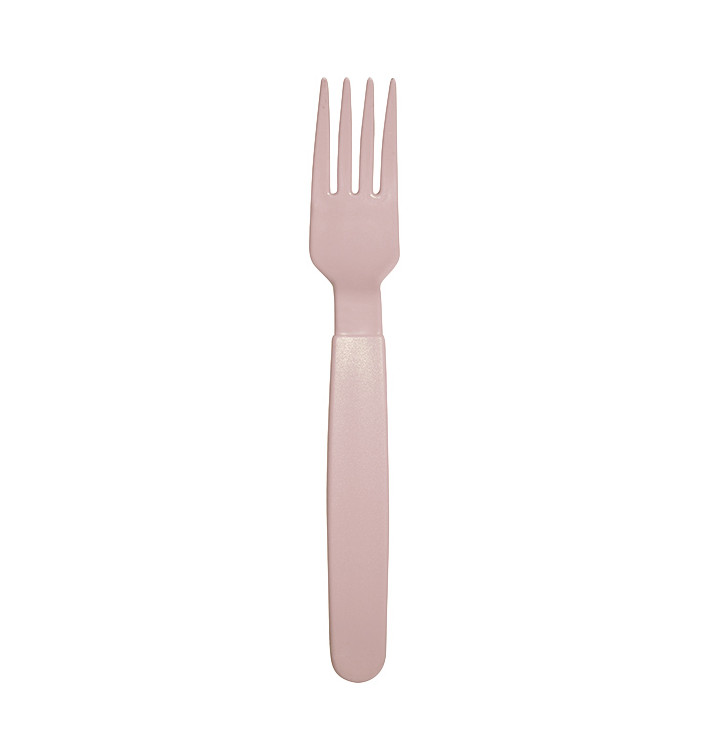 Fourchette Réutilisable Durable PP Rose 18,5cm (6 Uds)