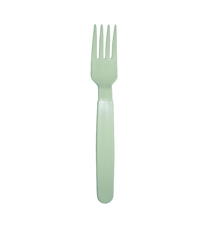 Fourchette Réutilisable Durable PP Vert 18,5cm (6 Uds)