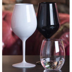 Verre Réutilisable pour Vin Tritan Noir 470ml (1 Uté)