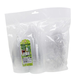 Verre Plastique Vin Pied Transparent 200ml 2P (20 Utés)