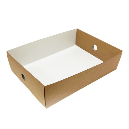 Plateau Kraft pour boîte avec fenêtre 22,2x15,4x7,8cm (50 Utés)