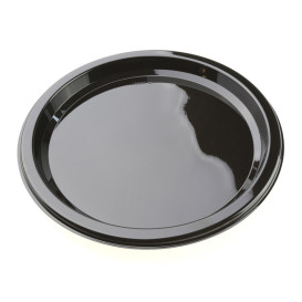 Assiette en Plastique Noire 23 cm (250 Utés)