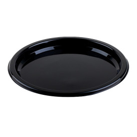 Assiette en Plastique Noire 23 cm (250 Utés)