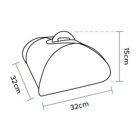 Papieren kraft cake doosje 32x32x24cm (125 stuks)