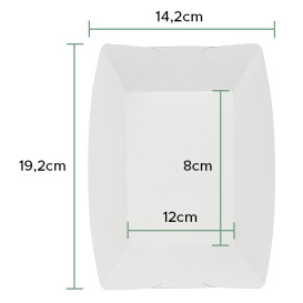 Kartonnen Snackbakjes kraft 525ml 12,2x8x5,5cm (25 stuks) 