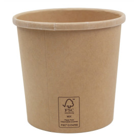 Kraft Kartonnen Pot 16Oz/450ml Ø10,0cm (50 Stuks)