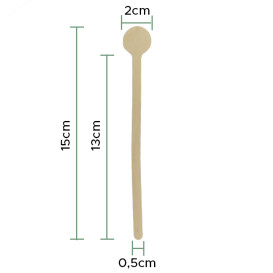 Agitateur en bois pour Sirop 15cm  (100 Unités)