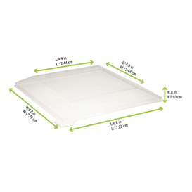 Couvercle Plastique PET 17x17cm (100 Unités)